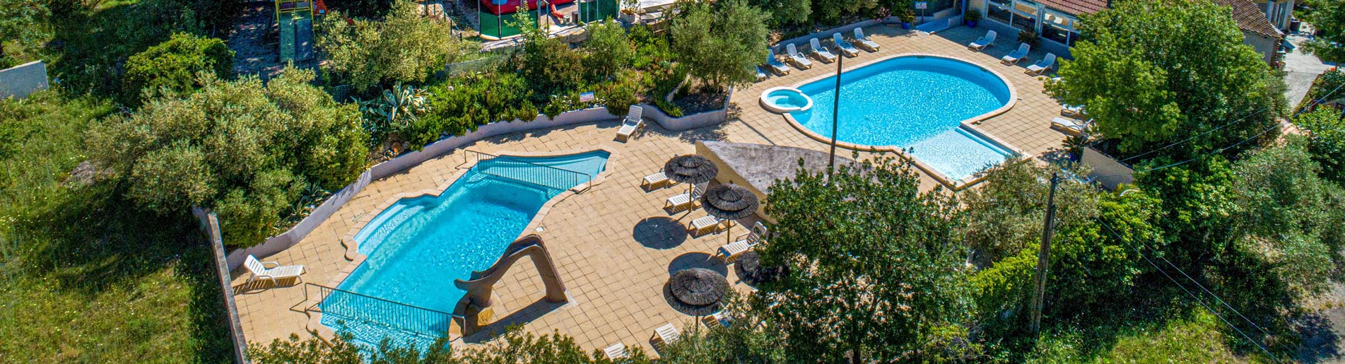 Camping avec piscine Montpellier Toboggan, jacuzzi et piscine Montpellier